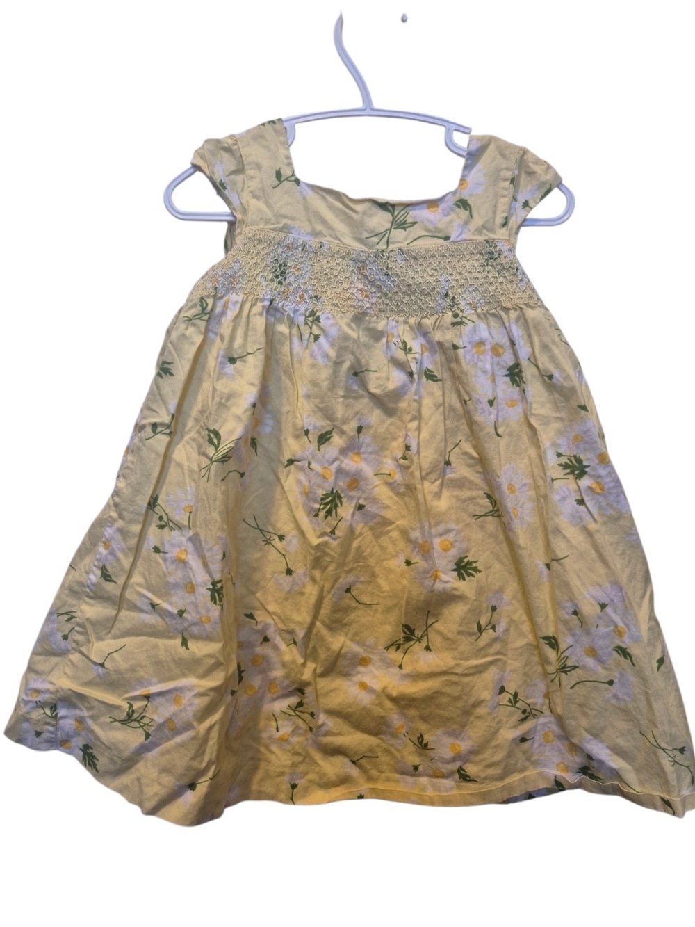 Janie and Jack Yellow Floral Smocked Dress